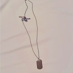 Dog tag necklace Pendant Necklace